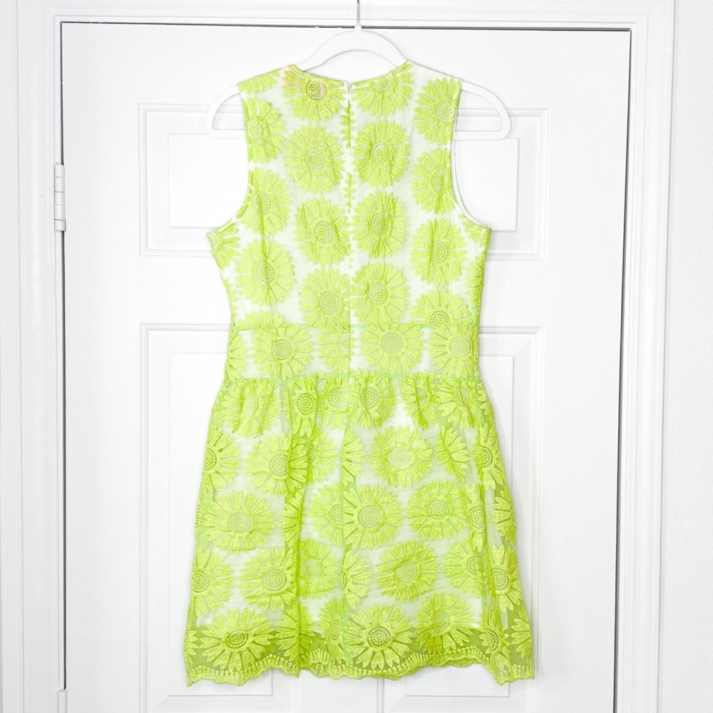 English Rose Neon Floral Embroidered Lace Dress - Picture 5 of 5